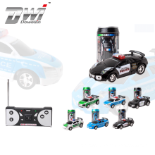 DWI Dowellin 4 channel with liights police toys mini rc car coke for kids